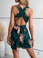 Short imprimé fleuri pour femme, style décontracté