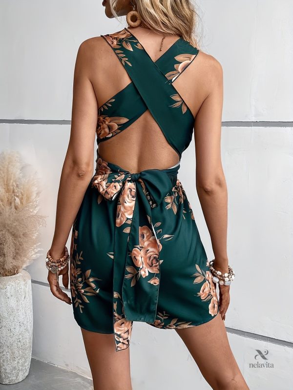 Short imprimé fleuri pour femme, style décontracté