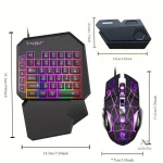 Kit Gamer PC et Mobile avec Clavier Mécanique et Souris RGB