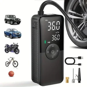 Gonfleur USB avec écran digital pour vélo et moto