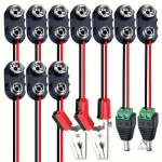 Connecteurs de batterie 9V avec câbles et clips pour projets électroniques