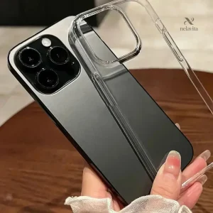 Étui transparent pour iPhone, style minimaliste et sécurisé