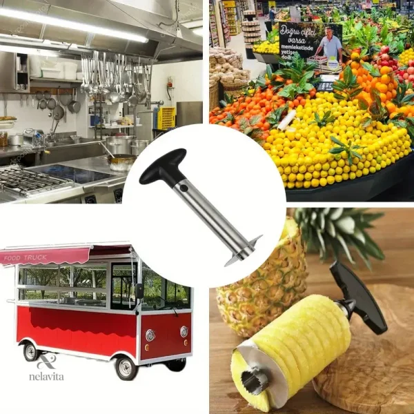 Épluche et vide les ananas en spirale rapidement