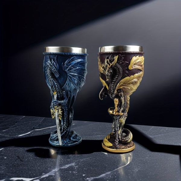 Coupe isotherme en métal décorée d'un dragon