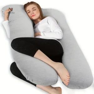 Coussin de Grossesse en Forme de U Motif Léopard – Oreiller Maternité Confort Total pour Dormir