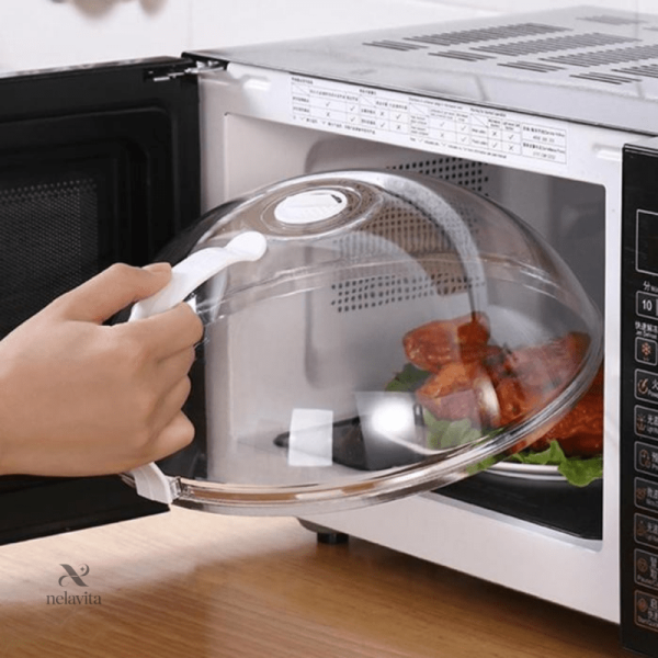 Protection anti-projections pour plats au micro-ondes