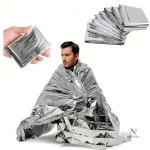 Couverture isothermique d'urgence argentée pour protection thermique