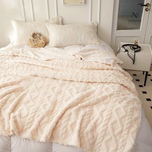 Couverture douce en jacquard, motif tendance