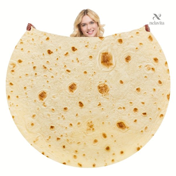 Design amusant de couverture ronde cookie et pizza