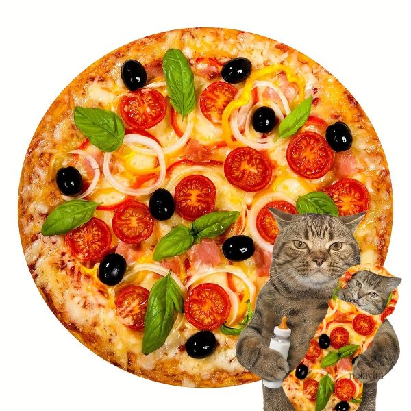 Couverture douce et confortable en forme de pizza