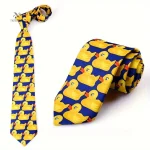 Cravate à motifs canards pour homme, style ludique