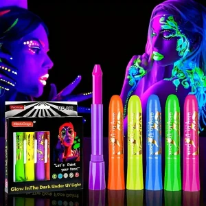 Maquillage fluorescent pour fêtes et événements