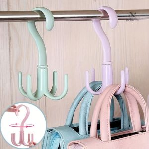 Ceintre Rotatif 360° avec quatre crochets pour rangement