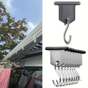 Crochets de Suspension pour Auvent de Camping-Car – Accessoires Pratiques pour Étendoir, Lampes et Ustensiles