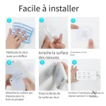 Accessoires de cuisine et salle de bain, fixation facile
