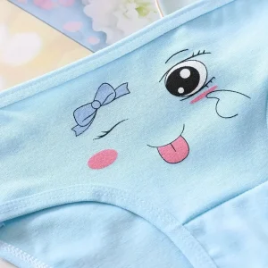 Culotte Fille en Coton Rose Motif Étoiles – Sous-vêtement Enfant Confortable et Doux