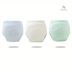 Culottes d’Apprentissage Bébé en Coton – Lot de 3 Couches Lavables Réutilisables Douces et Respirantes