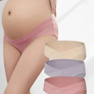 Culottes de Grossesse Taille Basse Coton – Lot de 3 Sous-Vêtements Maternité Confortables
