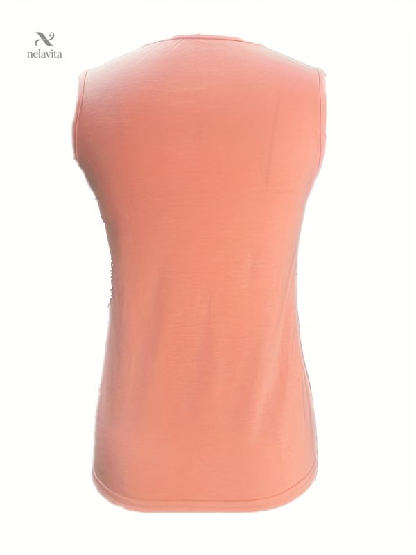 Débardeur uni à col rond pour femme