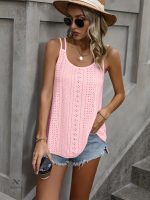 Débardeur Femme Jacquard à Double Épaule