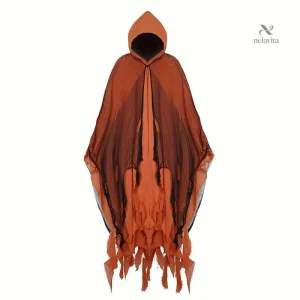 Déguisement Halloween Effrayant – Costume de Monstre Sanguinaire avec Cape Noire et Masque Réaliste