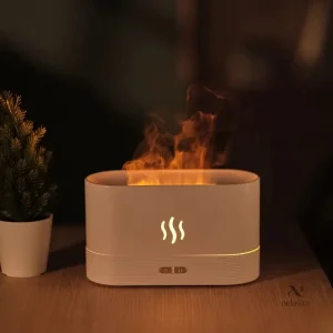 Diffuseur d’arômes effet flamme – Humidificateur d’air LED pour ambiance chaleureuse et air purifié