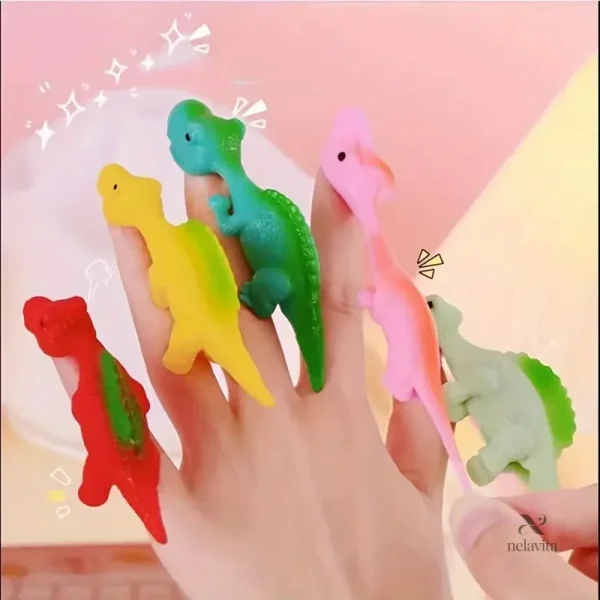 Jouets extensibles en forme de dinosaures colorés
