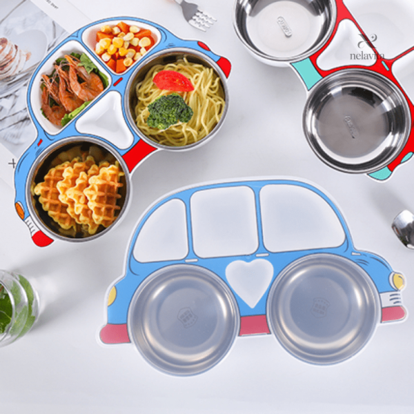 Assiette à compartiments, parfaite pour les longs trajets