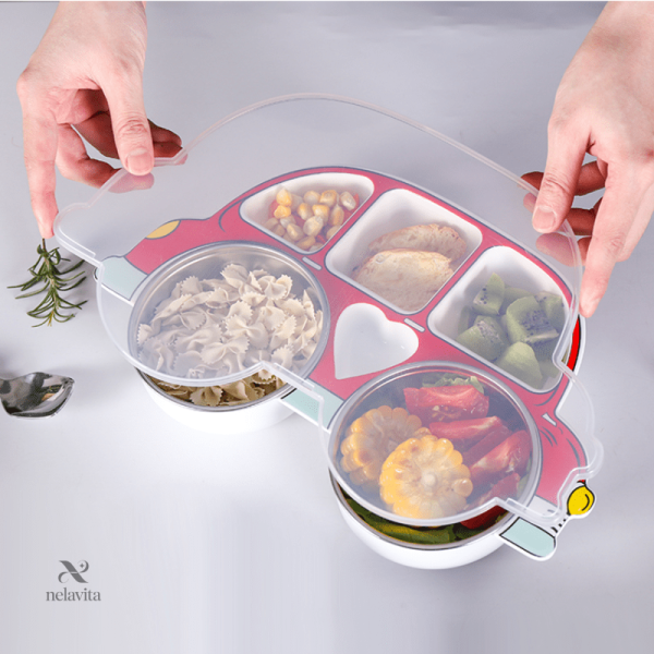 Assiette compacte pour repas à emporter en voiture