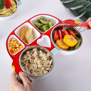 Assiette pour voiture avec compartiments pour repas