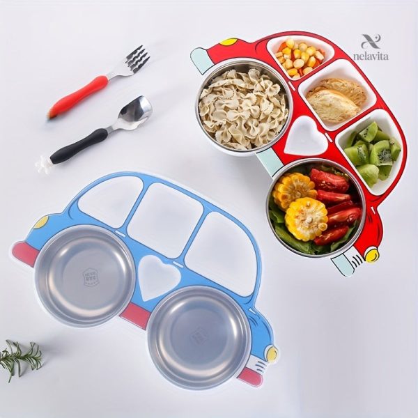 Assiette compartimentée facile à utiliser en voiture