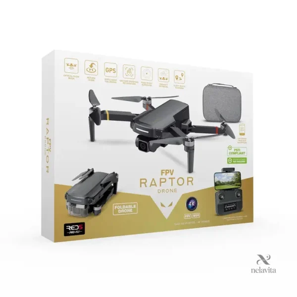 drone-fpv-raptor-pliable-avec-camera-4k-gps-wifi-et-retou-mxgs17-1 Drone FPV Raptor Pliable avec caméra 4K et GPS