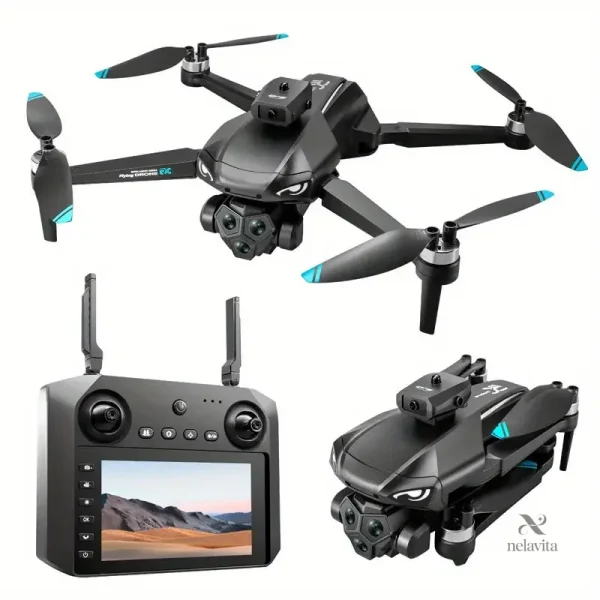 drone-pliable-avec-camera-hd-et-telecommande-ecran-quadri-wcfr5b-1 Drone pliable avec caméra HD pour des prises de vue aériennes