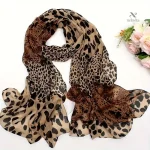 Châle animalier chic pour femme, motif léopard