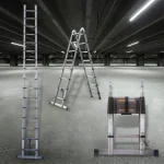 Échelle télescopique en aluminium 5 mètres pliable