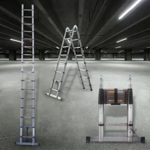 Échelle télescopique en aluminium 5 mètres pliable