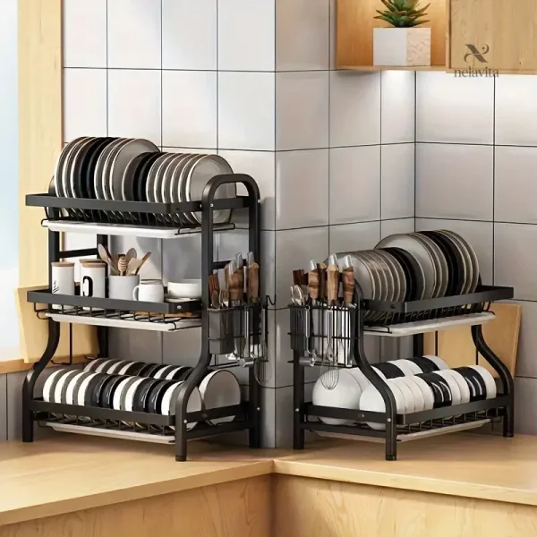 Égouttoir pratique en métal pour cuisine moderne