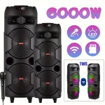 Enceintes Sono Bluetooth 6000W avec effets lumineux et micro