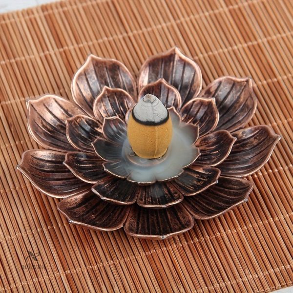 Lotus Zen, encensoir en métal pour bien-être intérieur