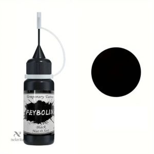 Encre pour Tatouage Éphémère – Flacon de 15 ml avec Pointe Précise pour Dessins Temporaires
