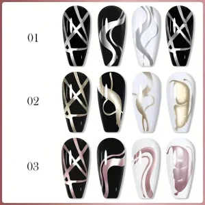 Ensemble 3 pièces Gels Liner Métalliques LILY'CUTE