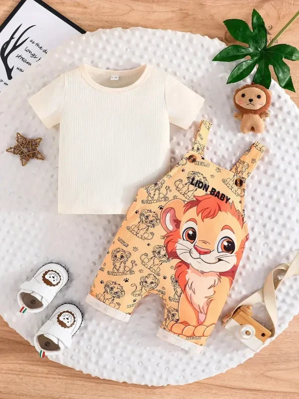 ensemble-bebe-ete-avec-salopette-lion-et-t-shirt-coton-te-hj90ps-1