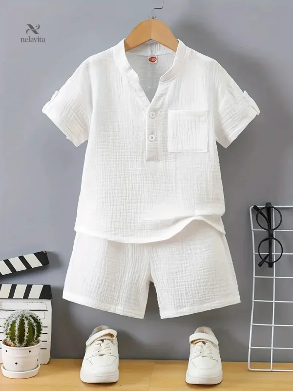 ensemble-chemise-garcon-ete-en-coton-leger-vert-tenue-dec-640qun-1