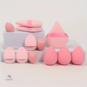 Ensemble de Blenders et Éponges Maquillage Multi-Formes – Application Zéro Défaut pour Teint Naturel et Unifié