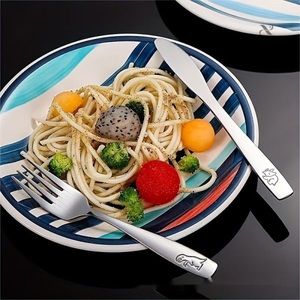 Ustensiles inox pour repas des tout-petits