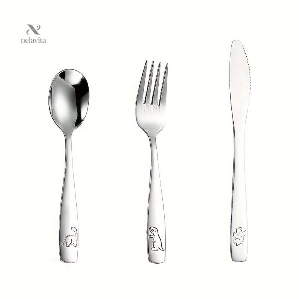 Couverts pour enfants en inox, pratique et élégant