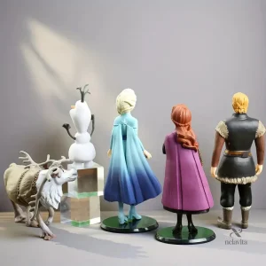 Figurines de jeu Elsa, Anna, Olaf, Kristoff et Sven