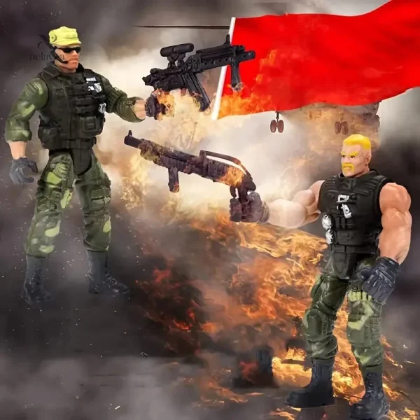 Six soldats articulés pour jeux de rôle