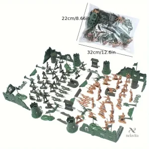 Figurines de soldats avec divers véhicules de jeu