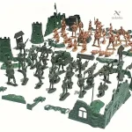 Ensemble de figurines et véhicules pour batailles imaginaires